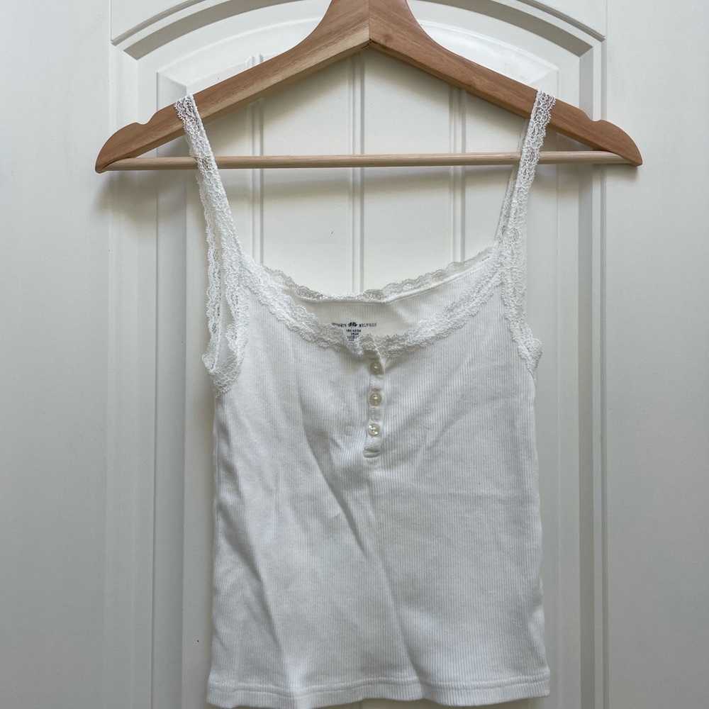 Brandy Melville White Lace Camisole